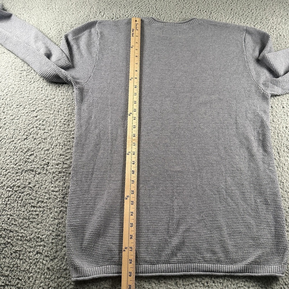 Wellen Huckberry Sweater Mens XL Gray Cotton Cashmere Waffle Knit Pullover - Picture 7 of 11